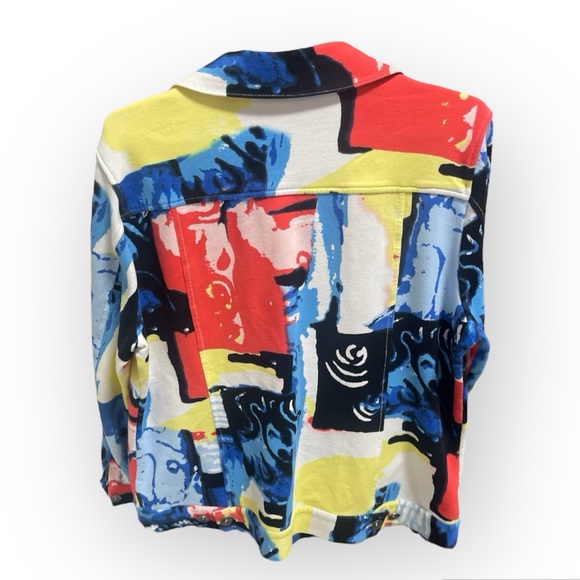 Orly RARE Pattern Colourful Blazer Jacket in Multi Size Large - Picture 2 of 6